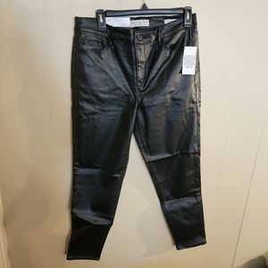 Social Standard by Sanctuary Size 10 Coated Finish Black Pleather Pants